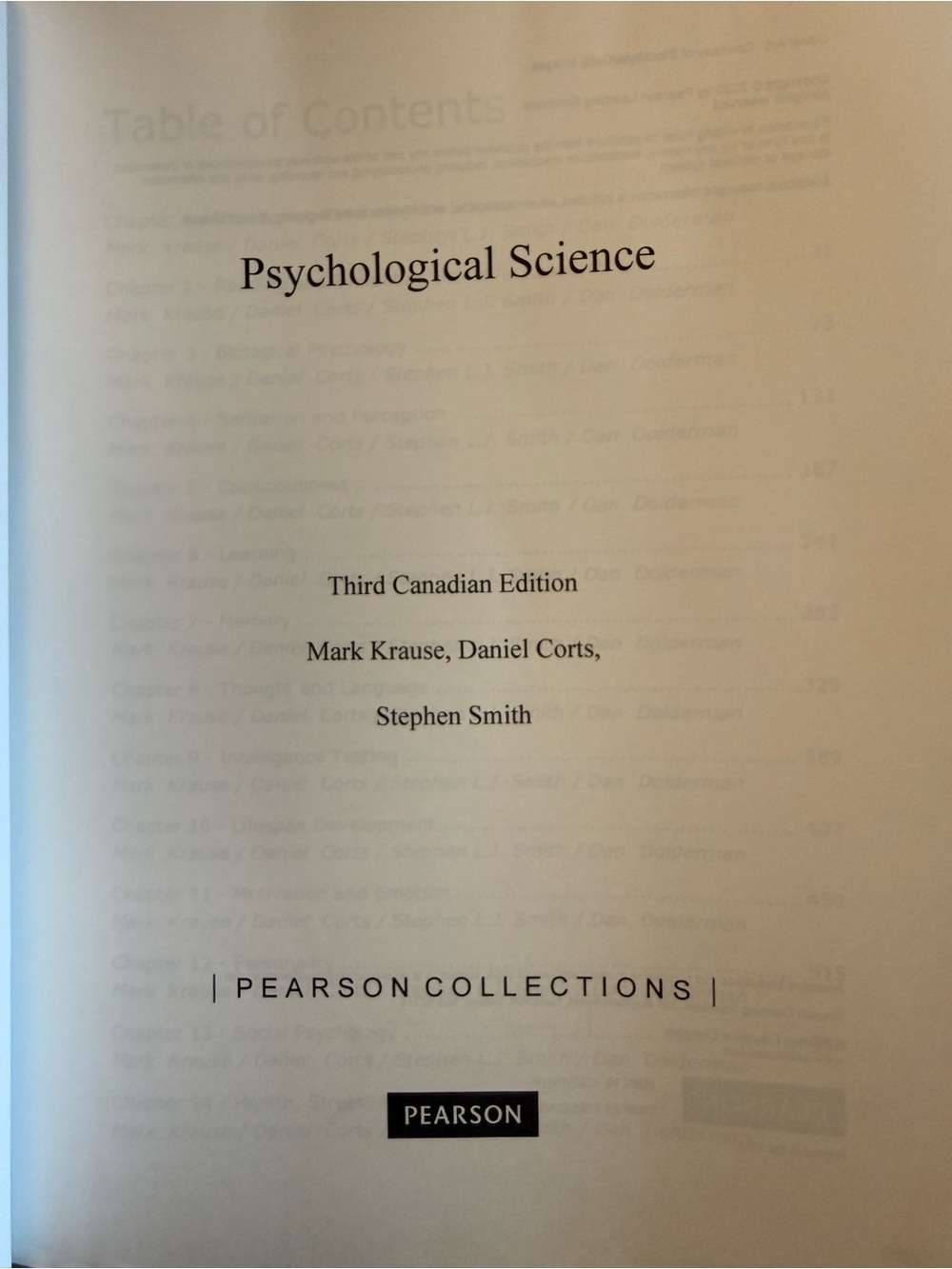 An Introduction To Psychological Science Textbook - Picture 3 of 3